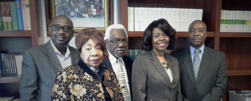 West Hyasttville Baptist Church Deacons, L to R: John Lymas, Rebecca Blanding, Reginald Browne, Dorothy Stancell, Eric Byrom